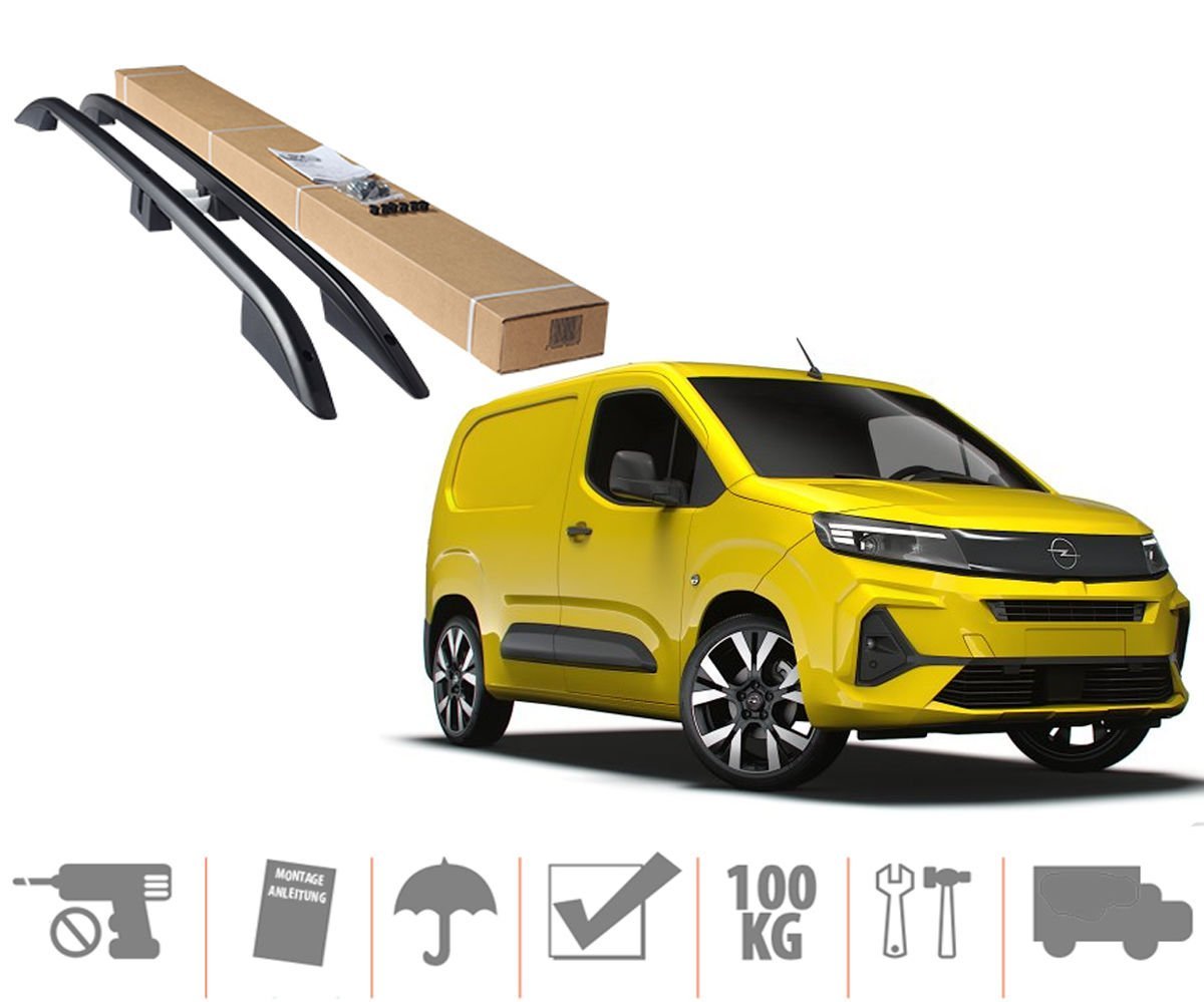 Opel Combo Maxi Van Üst Port Bagaj Tavan Çıtası Siyah 2019 Sonrası