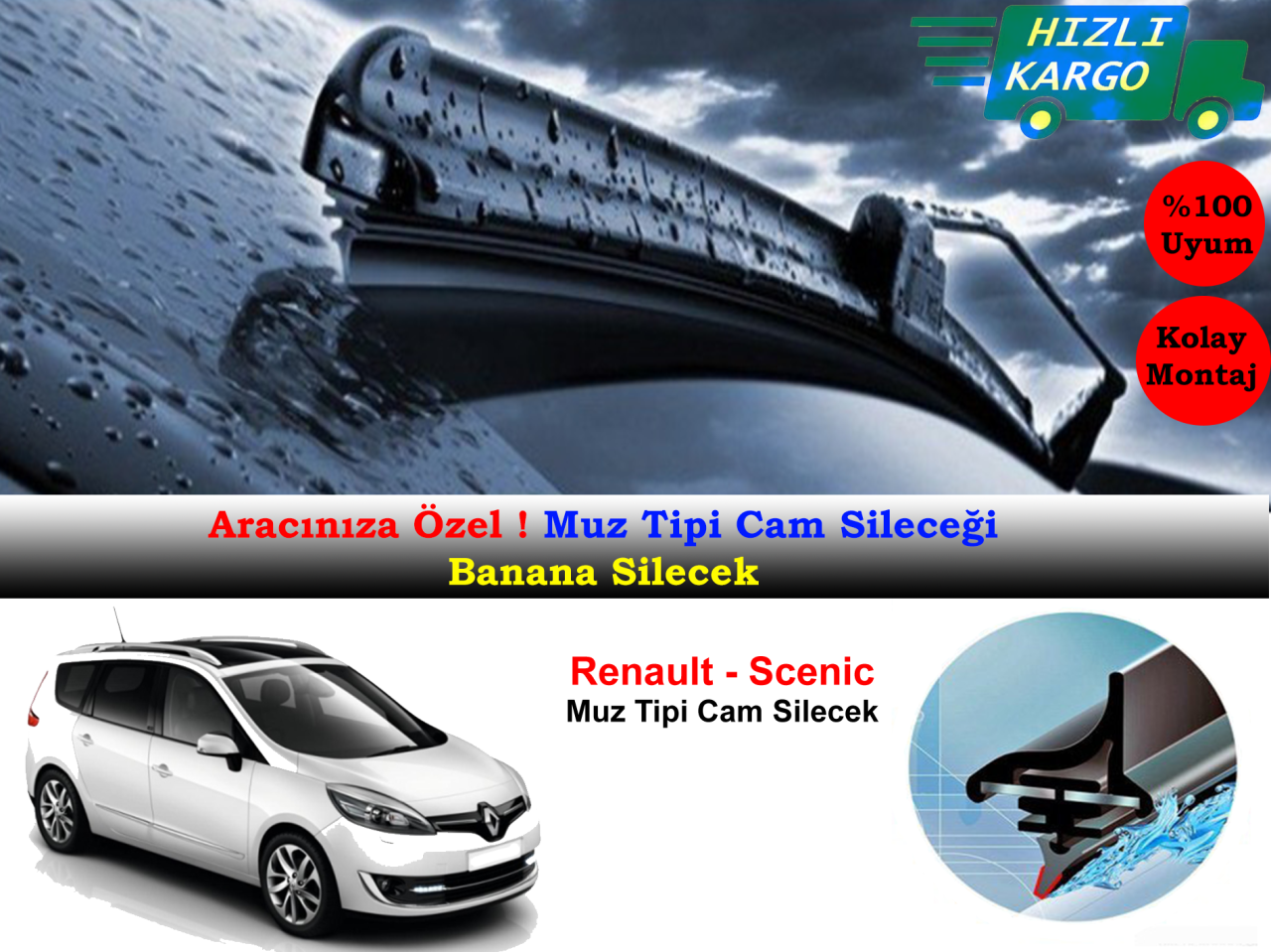 Renault Scenic Muz Silecek Takımı 2010-2015