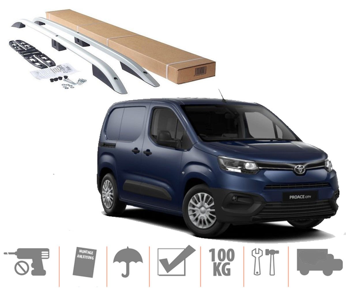 Toyota Proace City Maxi Van Üst Port Bagaj Tavan Çıtası Gri 2019 Sonrası