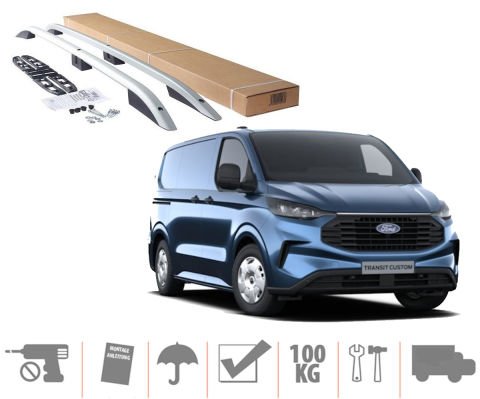 Frd Custom Uzun Maxi Van Üst Port Bagaj Tavan Çıtası Gri 2024 Sonrası