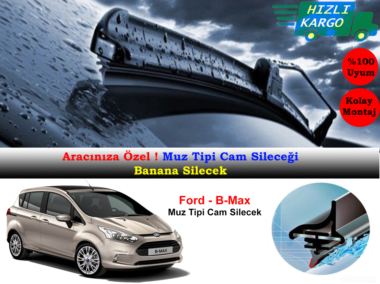 Ford B-Max Muz Silecek Takımı 2012-2017