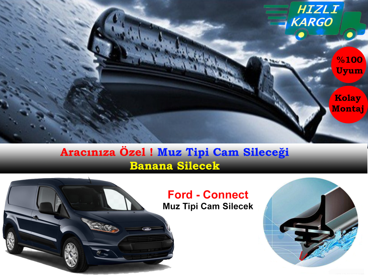 Ford Connect Muz Silecek Takımı 2015-