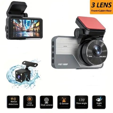 Araç Yol Kayıt Cihazı HD Ön Arka Wifi Uyumlu Araç Kamerası Gece Görüşlü Kamera