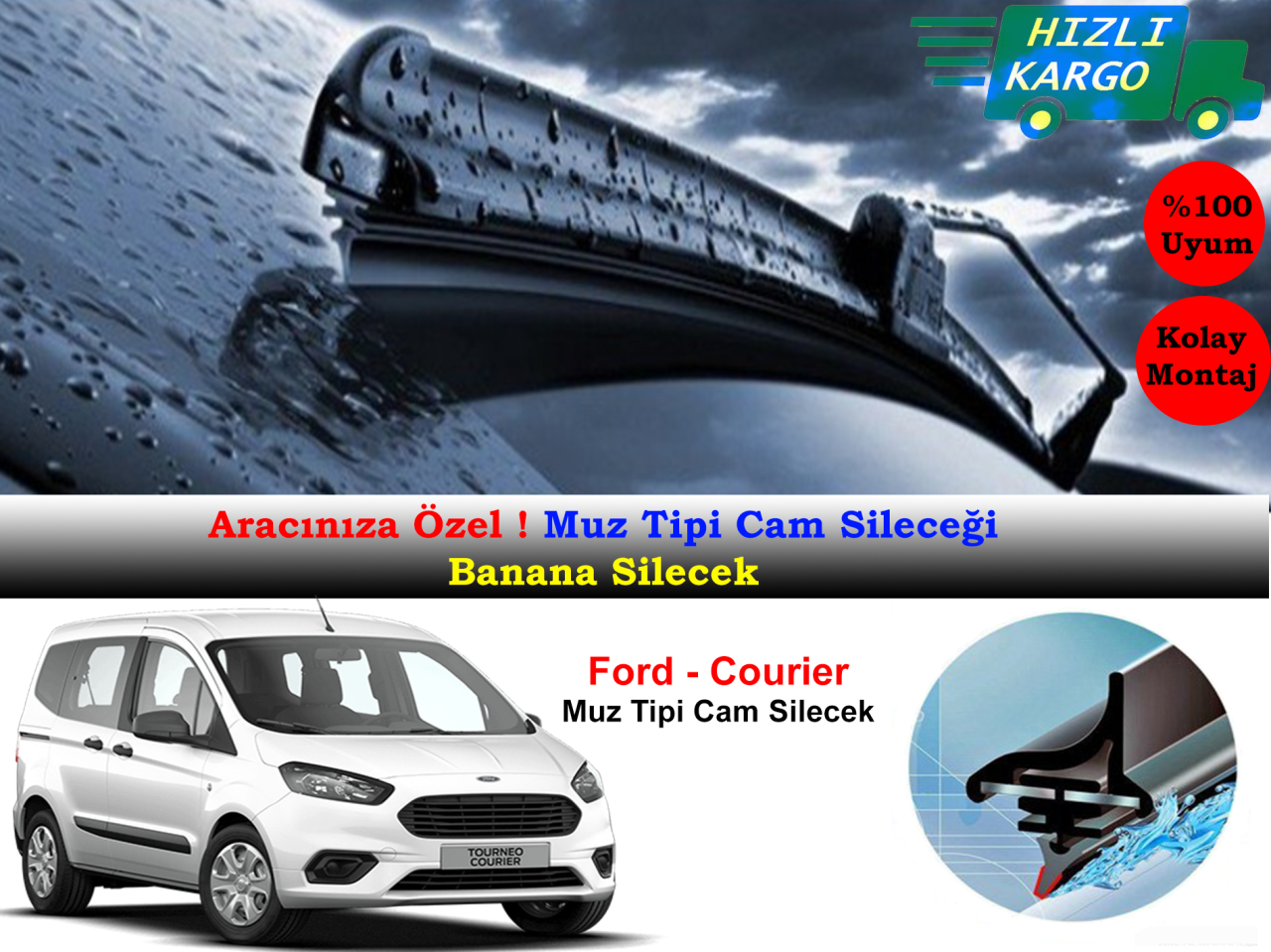 Ford Courier Muz Silecek Takımı 2014-2017