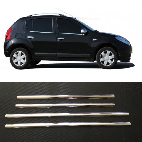 Dacia Sandero Cam Çıtası Kromu Nikelaj 2008-2012