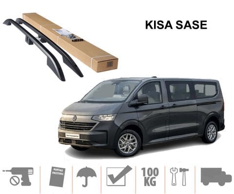 VW Transporter Kısa Üst Port Bagaj Tavan Çıtası 2024 Sonrası Siyah