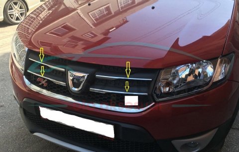 Dacia Sandero Ön Panjur Kromu Nikelaj 2013 Sonrası