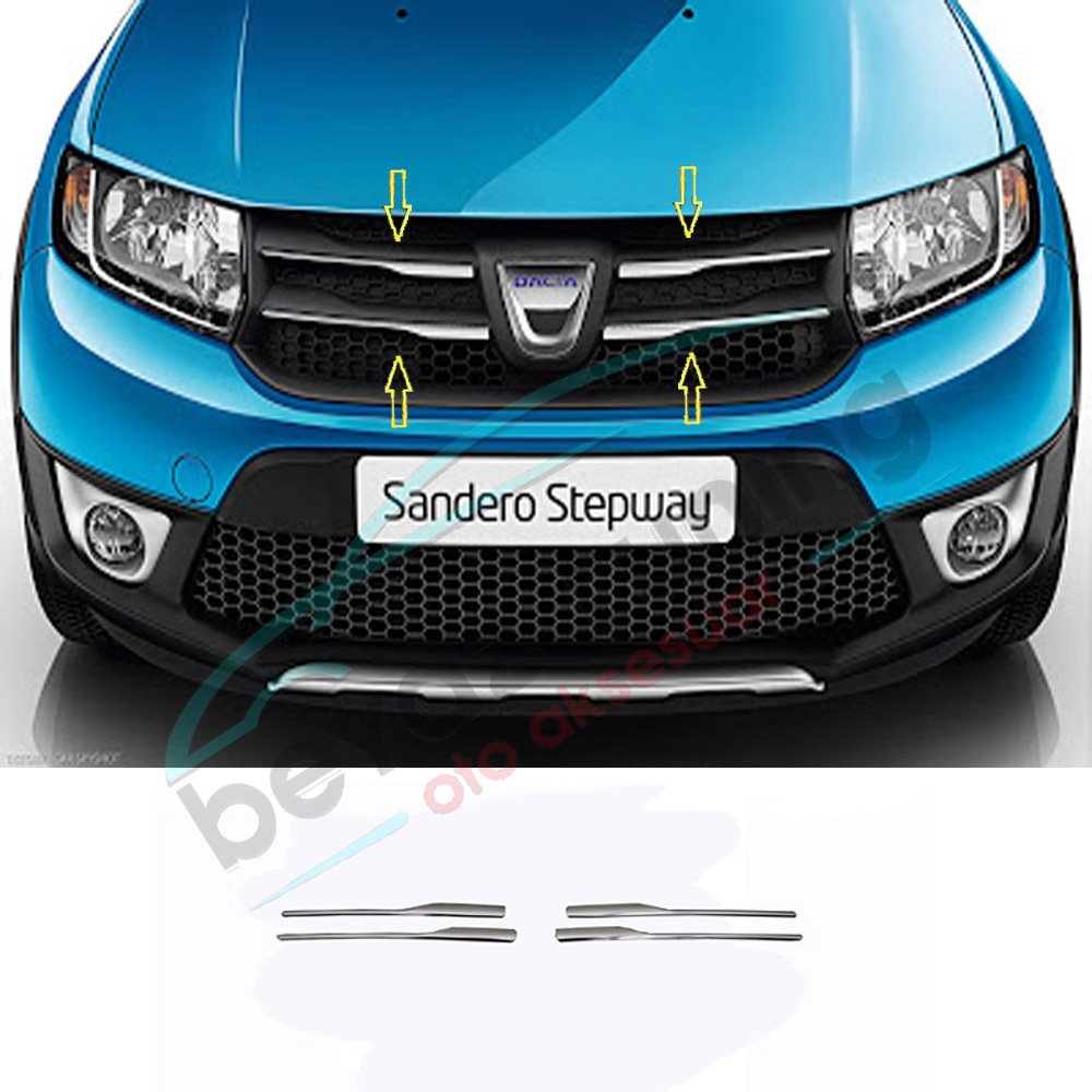 Dacia Sandero Ön Panjur Kromu Nikelaj 2013 Sonrası