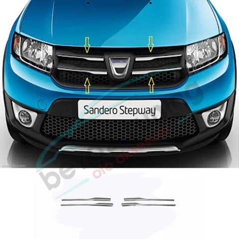 Dacia Sandero Ön Panjur Kromu Nikelaj 2013 Sonrası