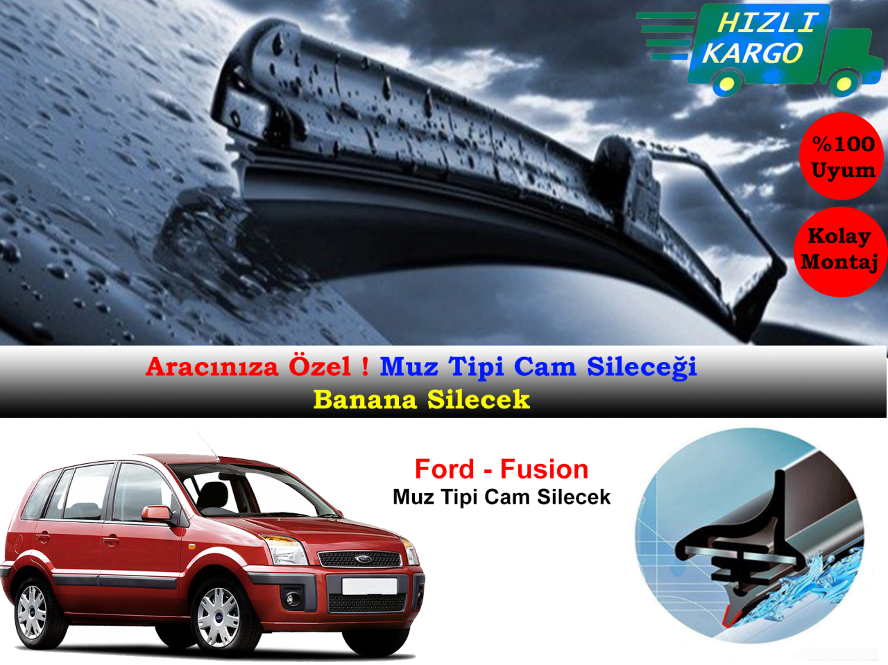 Ford Fusion Muz Silecek Takımı 2003-2012