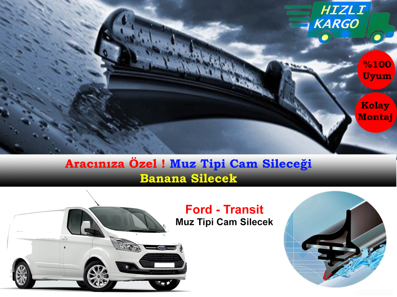 Ford Transit Custom Muz Silecek Takımı 2014-2018 Arası