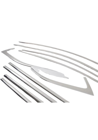 Skoda Super B Cam Çıtası Komple Set Çerçevesi Kromu Nikelajı 2015-2023