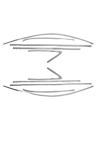 Audi Q2 Cam Çıtası Komple Set Çerçevesi Kromu Nikelajı 2016 Sonrası