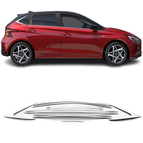 Hyundai İ20 Cam Çıtası Komple Set Çerçevesi Kromu Nikelajı 2020 Sonrası