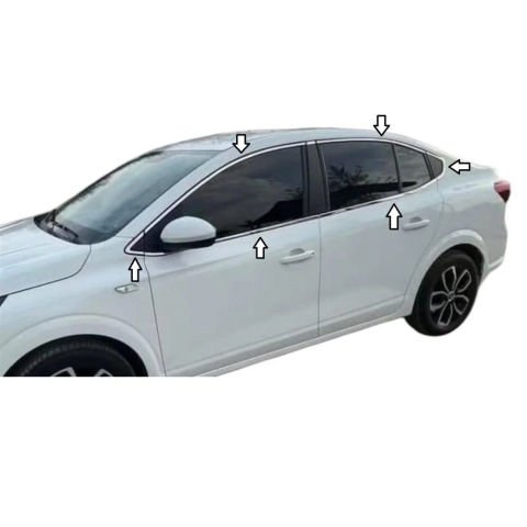 Renault Tailant Cam Çıtası Komple Set Çerçevesi Kromu Nikelajı 2020 Sonrası