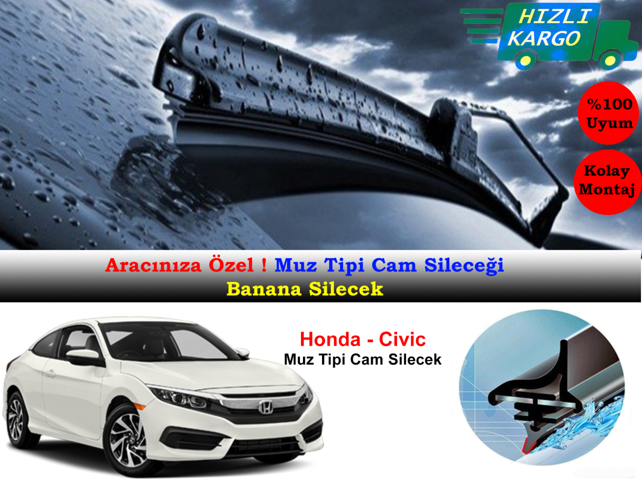 Honda Civic Muz Silecek Takımı Fc5 2016-