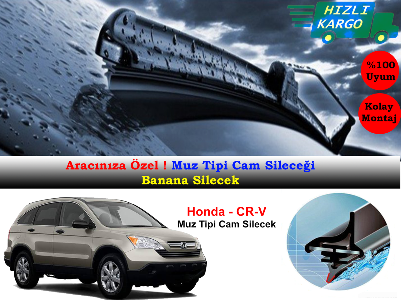 Honda CR-V Muz Silecek Takımı 2007-2012