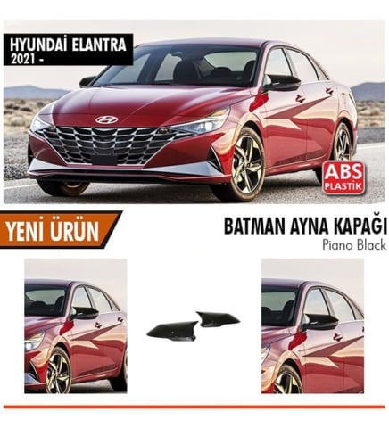 Hyundai Elantra Yarasa Ayna Kapağı Batman Parlak Siyah Piano Black