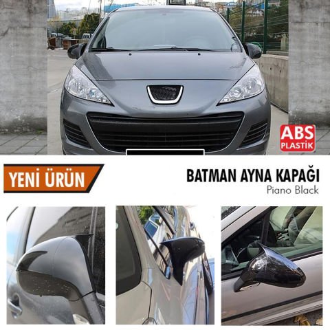Peugeot 207 Yarasa Ayna Kapağı Batman Parlak Siyah Piano Black
