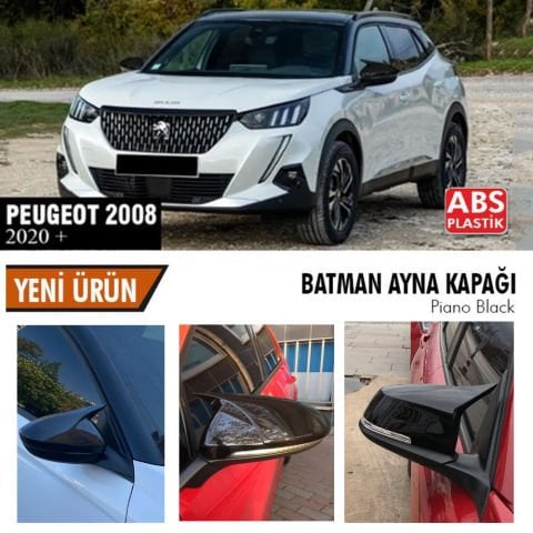 Peugeot 2008 Yarasa Ayna Kapağı Batman Parlak Siyah Piano Black