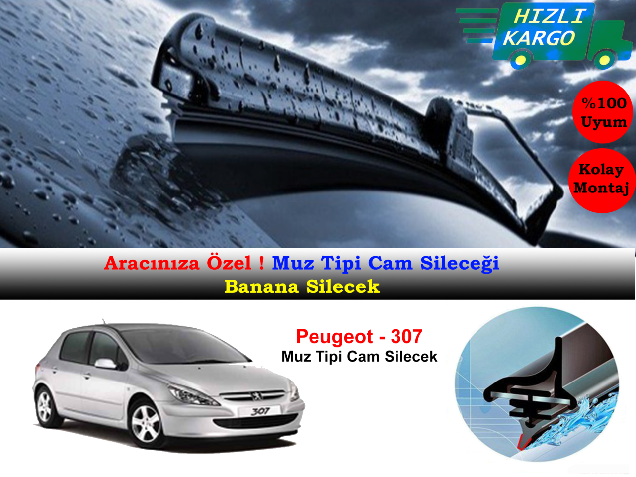 Peugeot 307 Muz Silecek Takımı 2001-2004