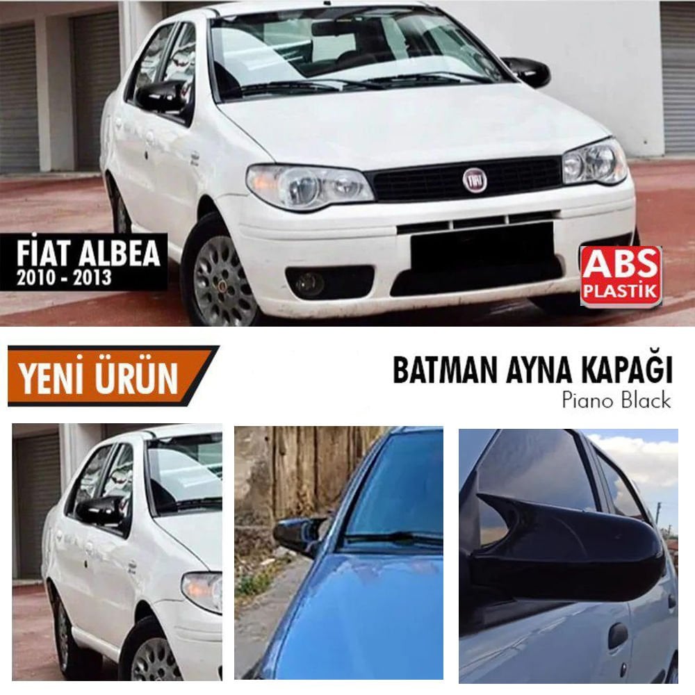 Fiat Albea Yarasa Ayna Kapağı Batman Parlak Siyah Piano Black 2010-2013