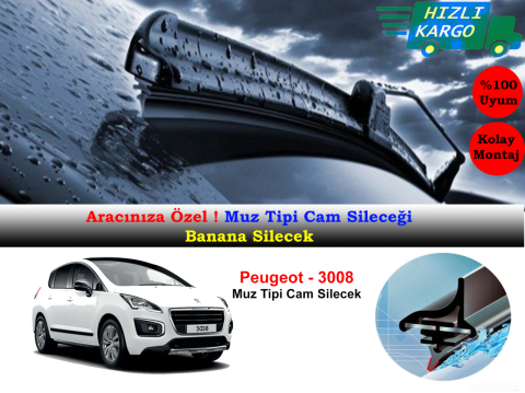 Peugeot 3008 Muz Silecek Takımı 2009-2016