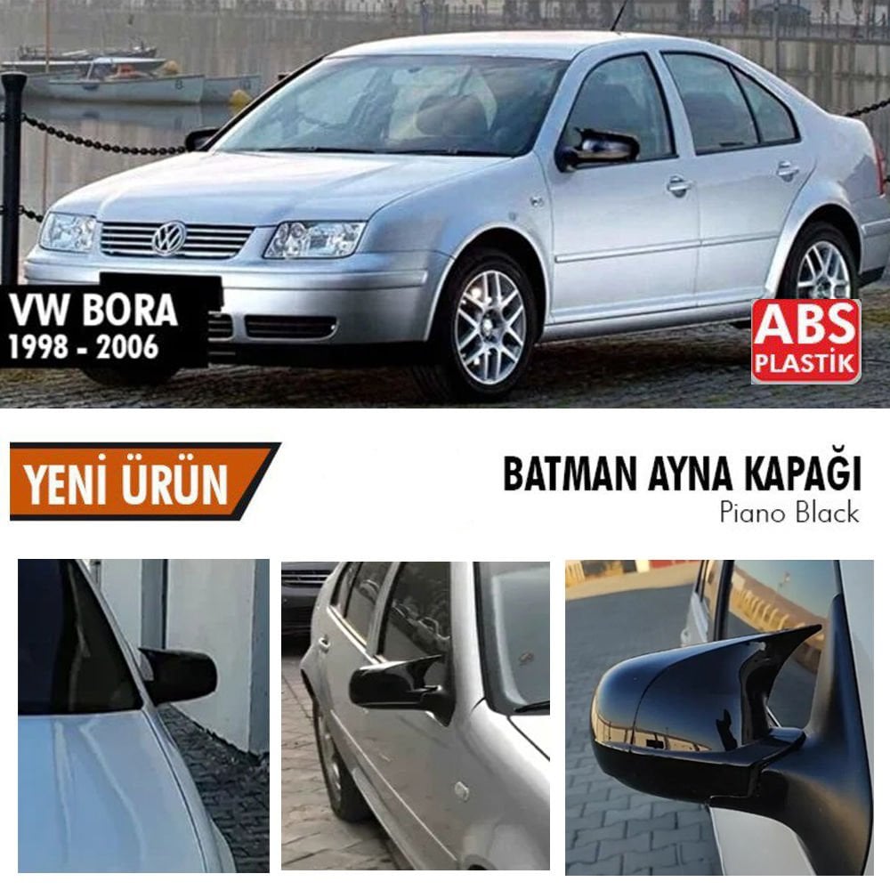 Volkswagen Bora Yarasa Ayna Kapağı Batman Parlak Siyah Piano Black