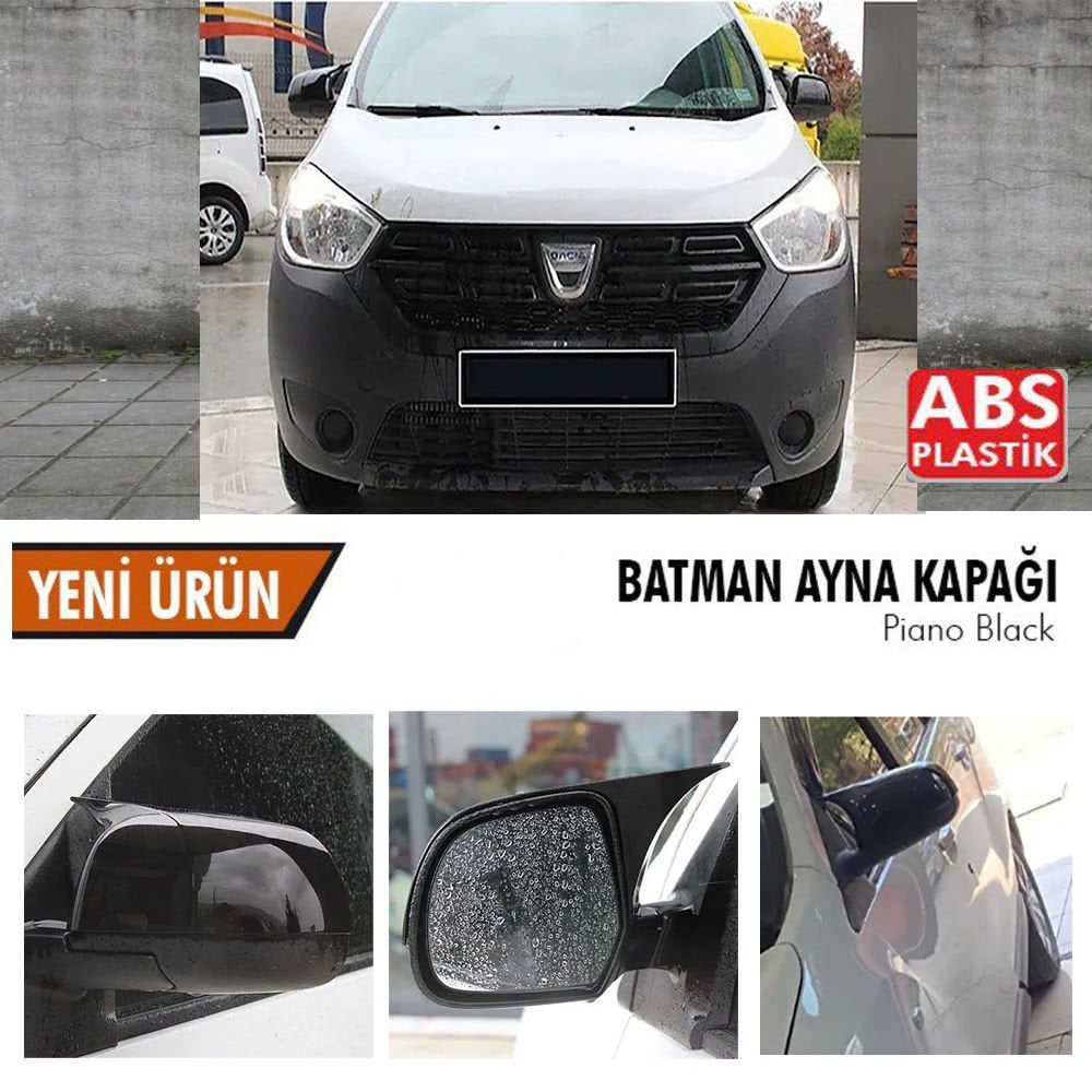 Dacia Dokker Yarasa Ayna Kapağı Batman Parlak Siyah Piano Black