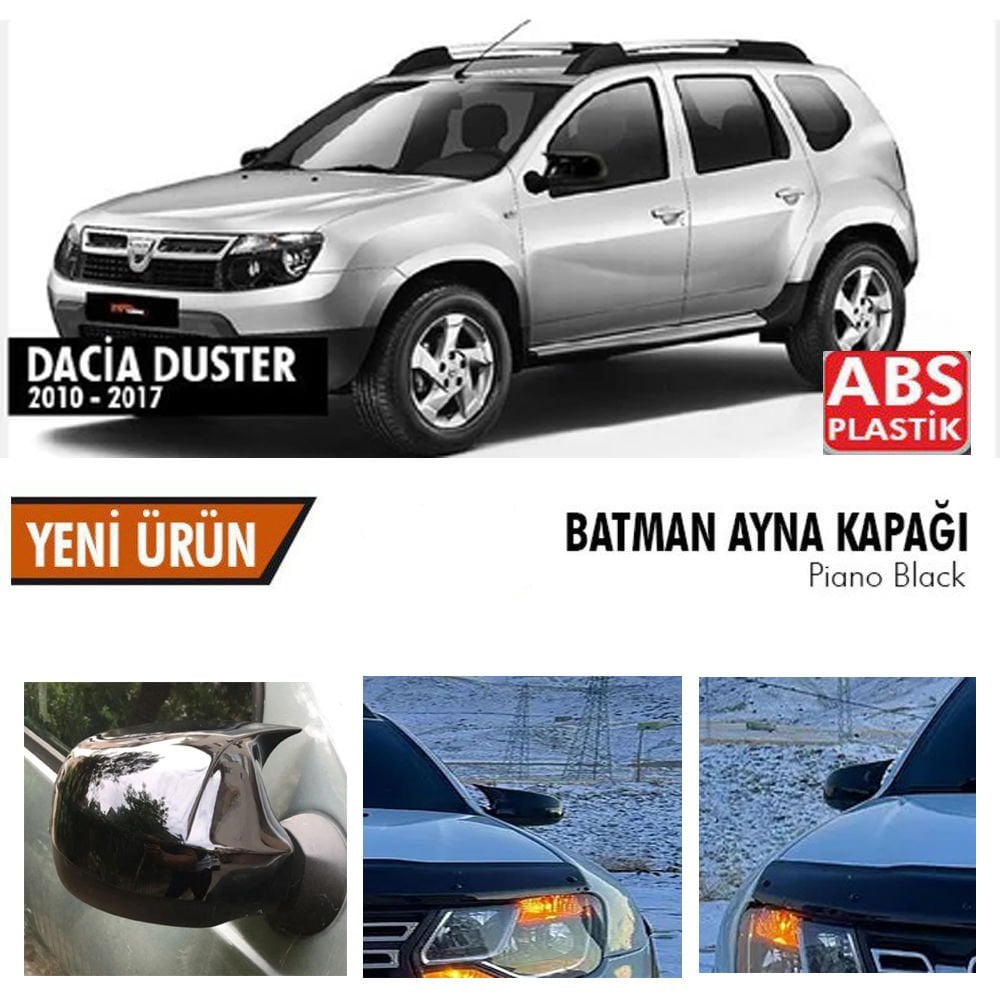Dacia Duster Yarasa Ayna Kapağı Batman Parlak Siyah Piano Black