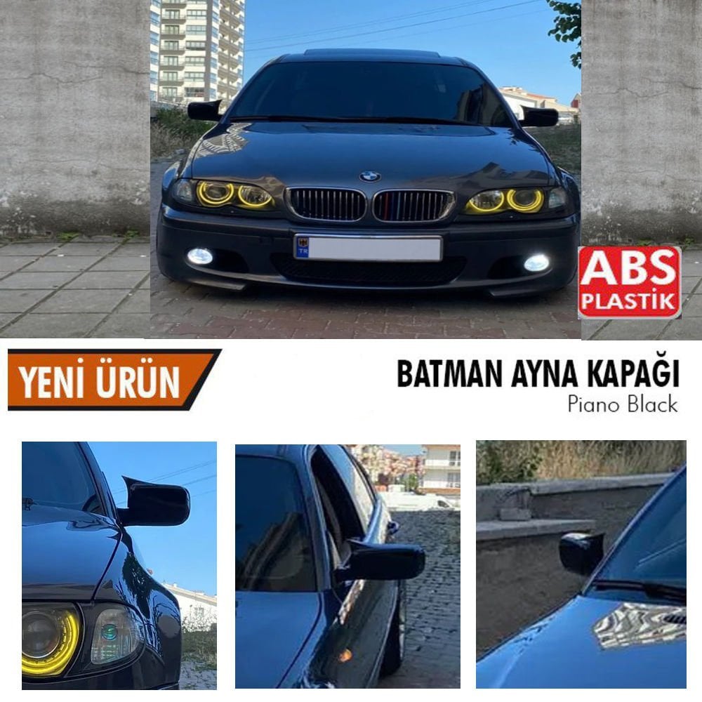Bmw E46 Yarasa Ayna Kapağı Batman Parlak Siyah Piano Black