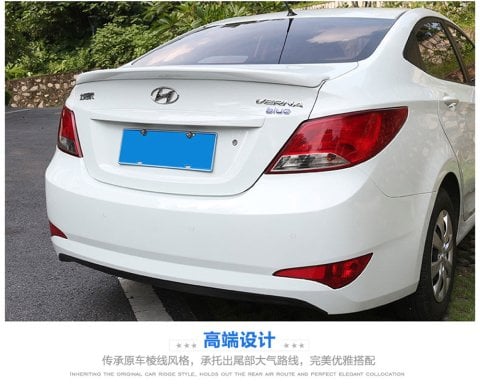 Hyundai Accent Blue Bagaj Üstü Spoiler Yapışık Plastik