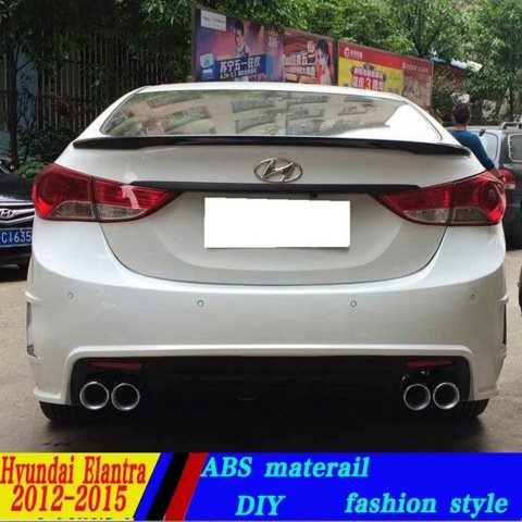 Hyundai Elantra Bagaj Üstü Spoiler Yapışık Abs Plastik 2012-2015
