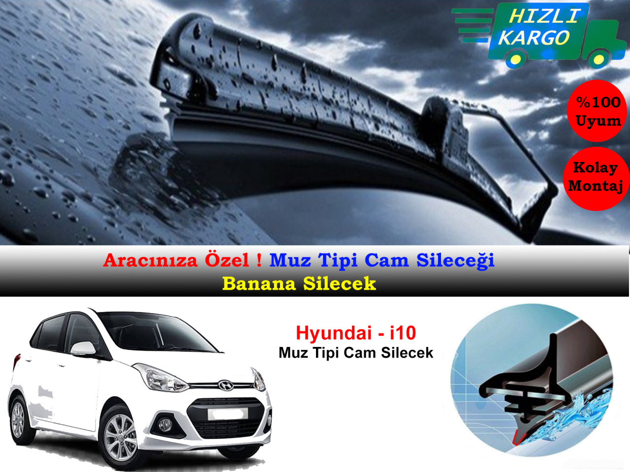 Hyundai i10 Muz Silecek Takımı 2008-2015