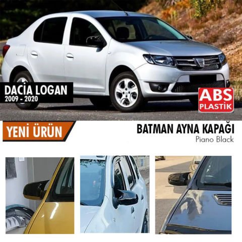 Dacia logan Yarasa Ayna Kapağı Batman Parlak Siyah Piano Black