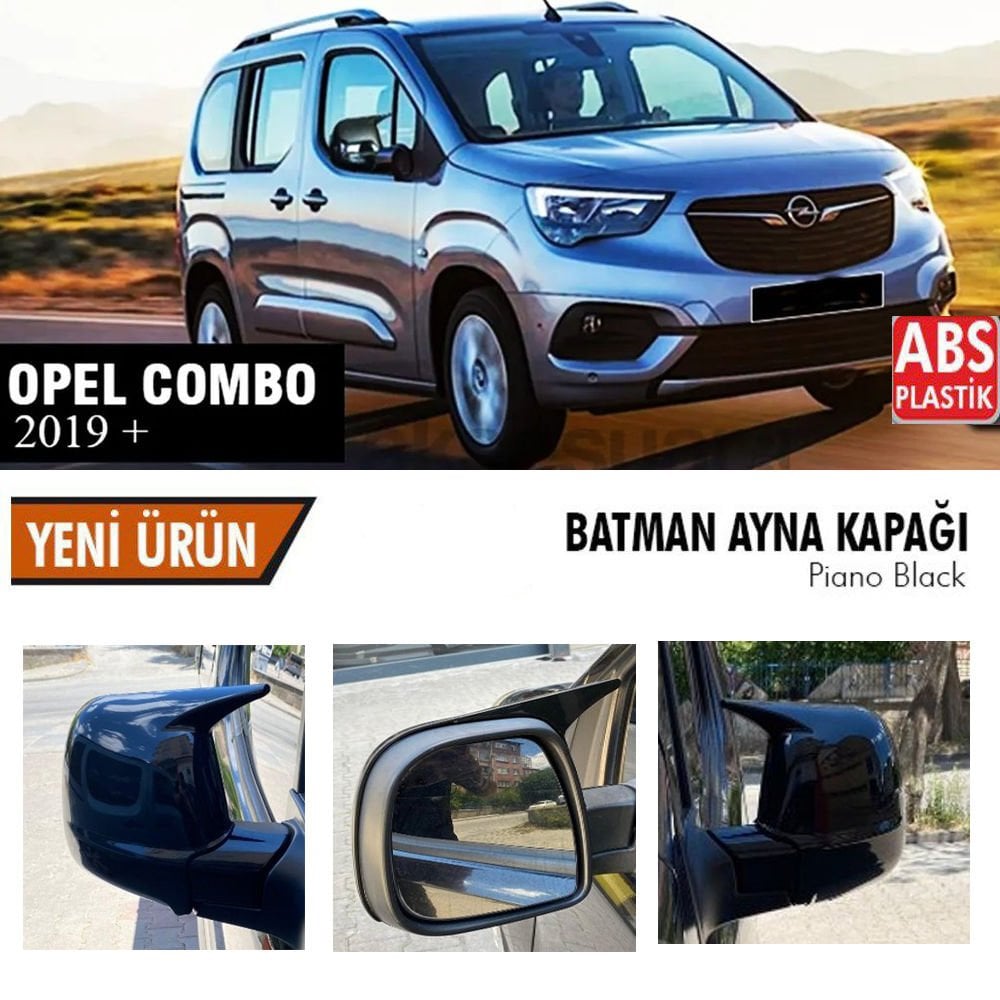 Opel Combo Yarasa Ayna Kapağı Batman Parlak Siyah Piano Black