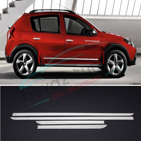 Dacia Sandero Yan Kapı Çıtası Kromu Nikelajı 2013 Sonrası