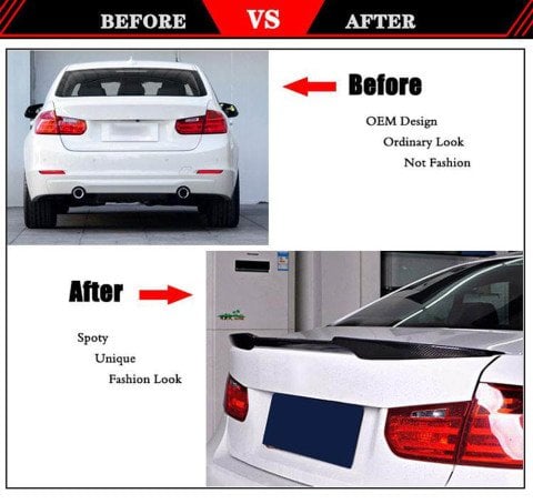 Bmw F30 Spoiler Bagaj Üstü F80 M4 Yarasa Tip Parlak Siyah