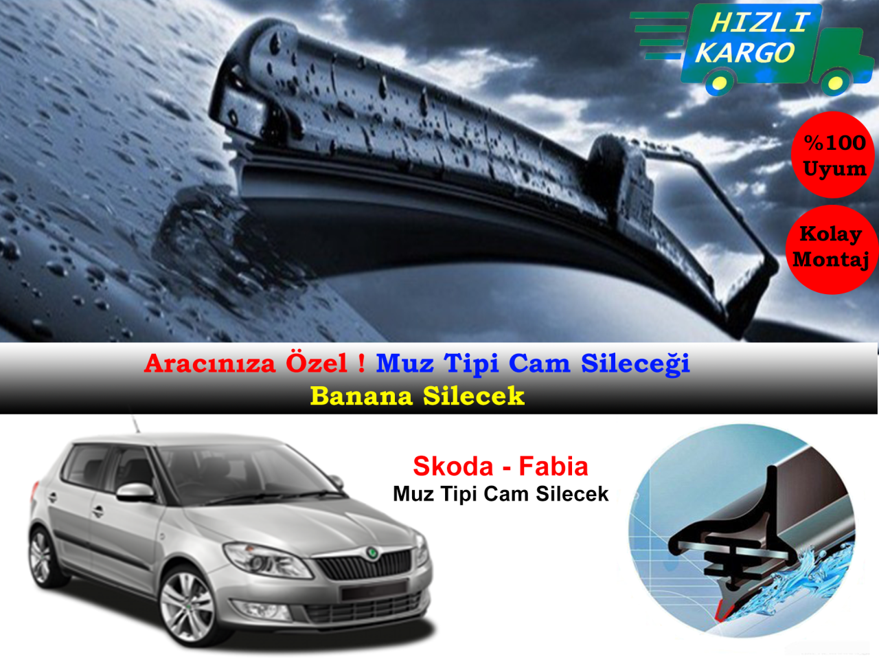 Skoda Fabia Muz Silecek Takımı 2007-2014