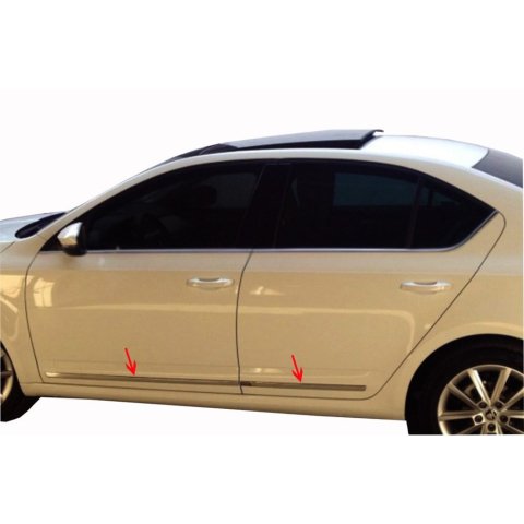 Skoda Octavia Yan Kapı Çıtası Kromu Nikelajı 2013-2019