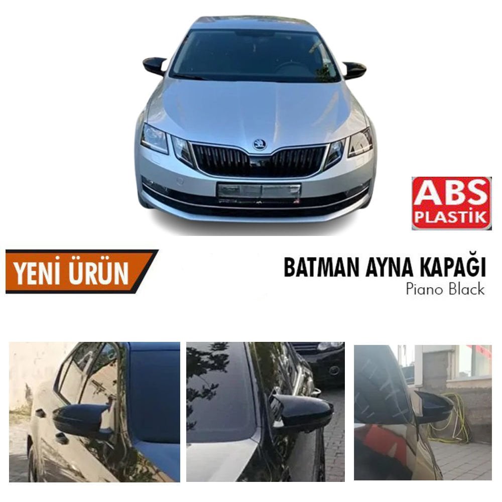 Skoda SuperB Yarasa Ayna Kapağı Batman Parlak Siyah Piano Black