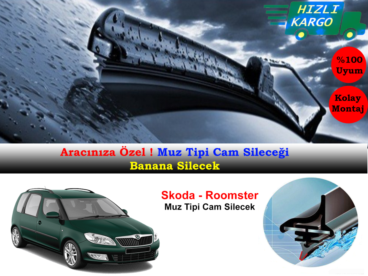 Skoda Roomster Muz Silecek Takımı 2006-2013