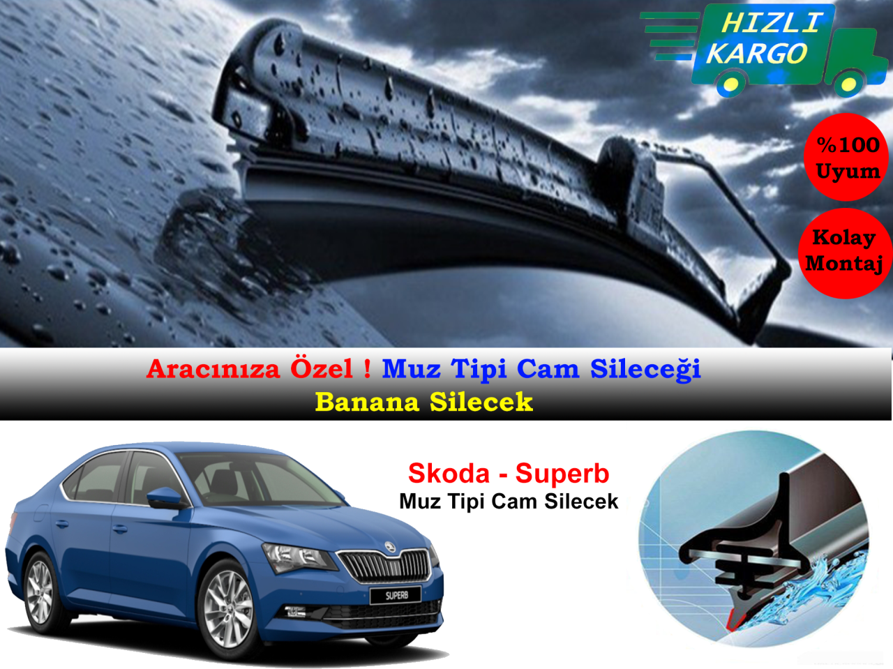 Skoda Super B Muz Silecek Takımı 2015-