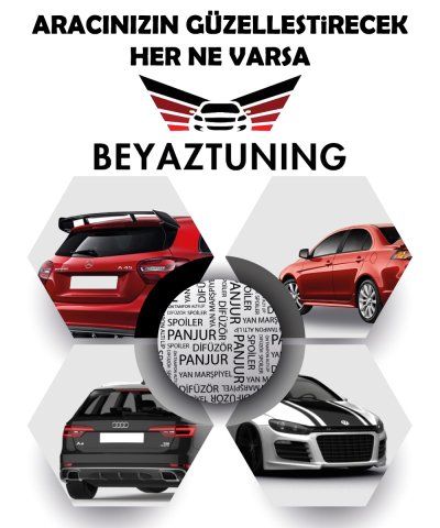 Toyota Corolla Bagaj Üstü Spoiler Yapışık Abs Plastik 2013-2018