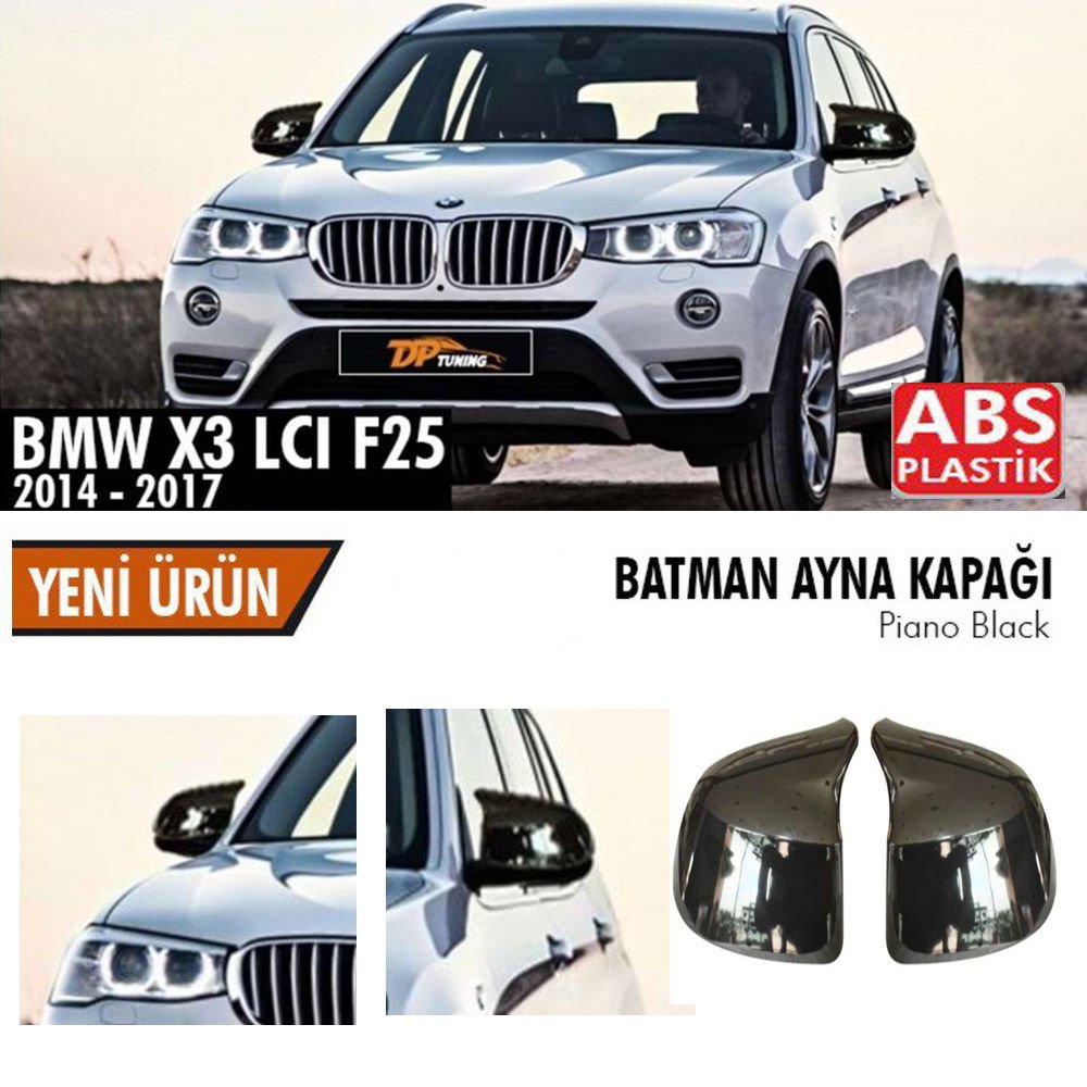 Bmw X3 Yarasa Ayna Kapağı Batman Parlak Siyah Piano Black