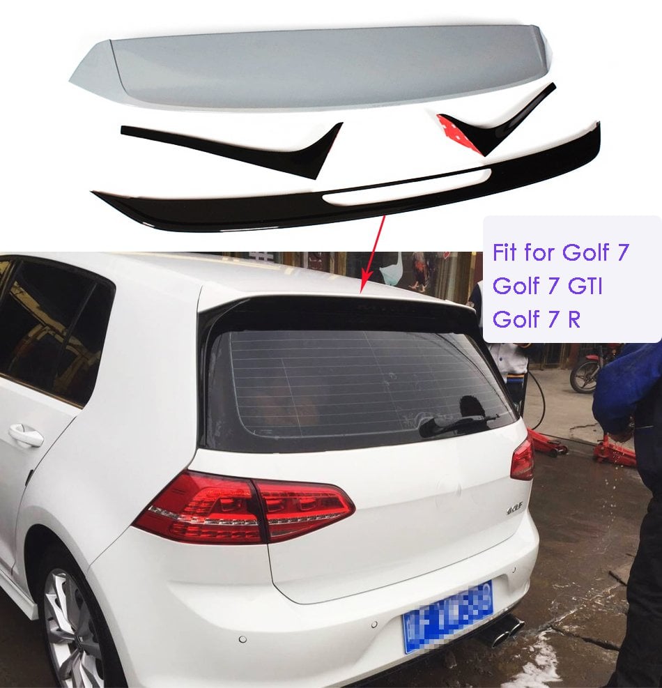 Volkswagen Golf 7 Gti Bagaj Üstü Spoiler 4 Parça Abs Plastik 2013-