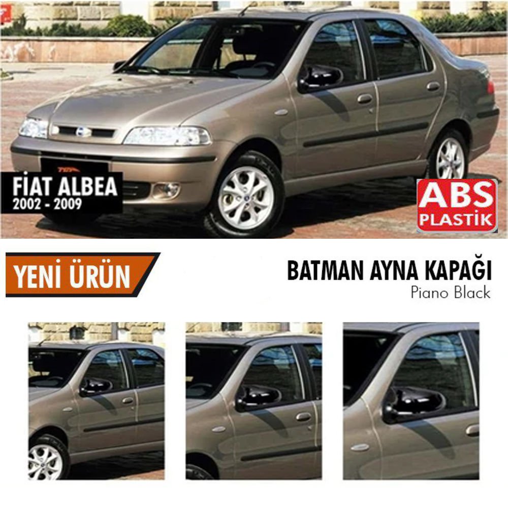 Fiat Albea Yarasa Ayna Kapağı Batman Parlak Siyah Piano Black 2002-2009