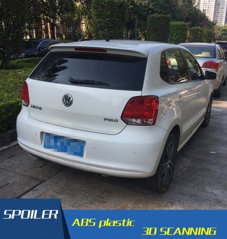Volkswagen Polo Bagaj Üstü Spoiler Yapışık Anatomik Abs Plastik 2009-