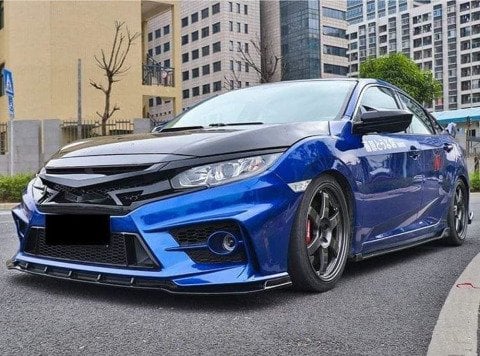 Honda Civic FC5 Fc450 Ön Panjur Izgara Ve Far Kaşları Siyah