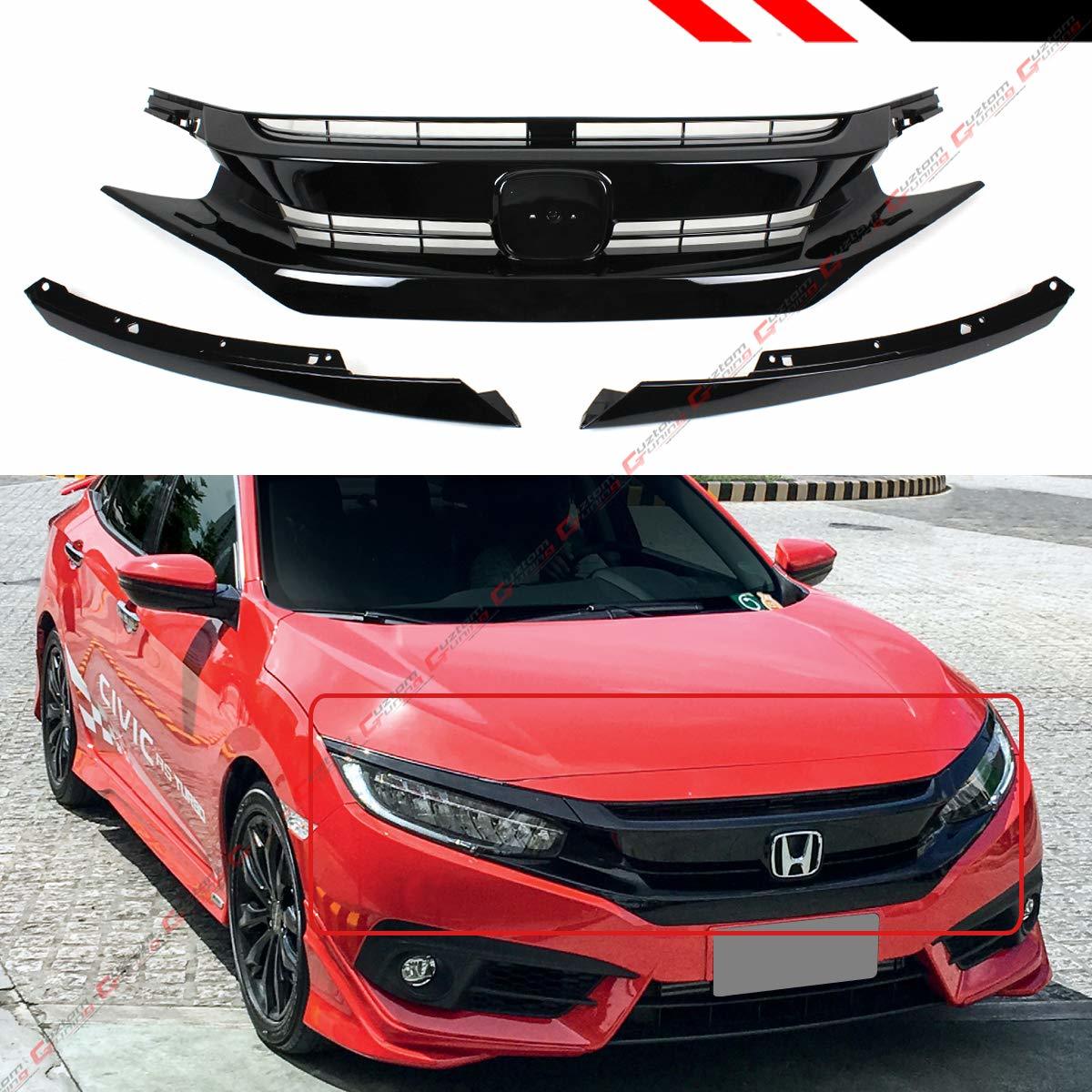 Honda Civic FK7 RS Ön Panjur Ve Far Kaşları Siyah